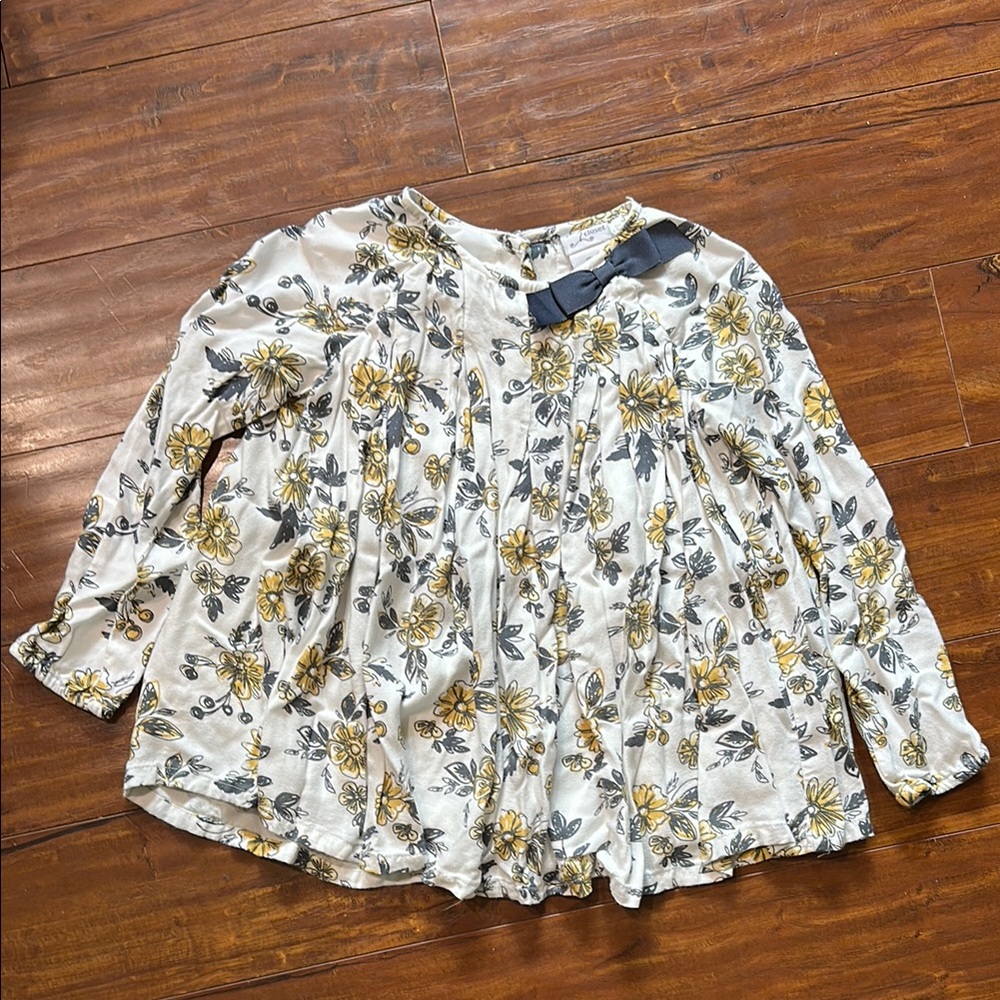 Jillian's Closet Floral Peasant Top Girls 5T Boho Cottagecore Blouse